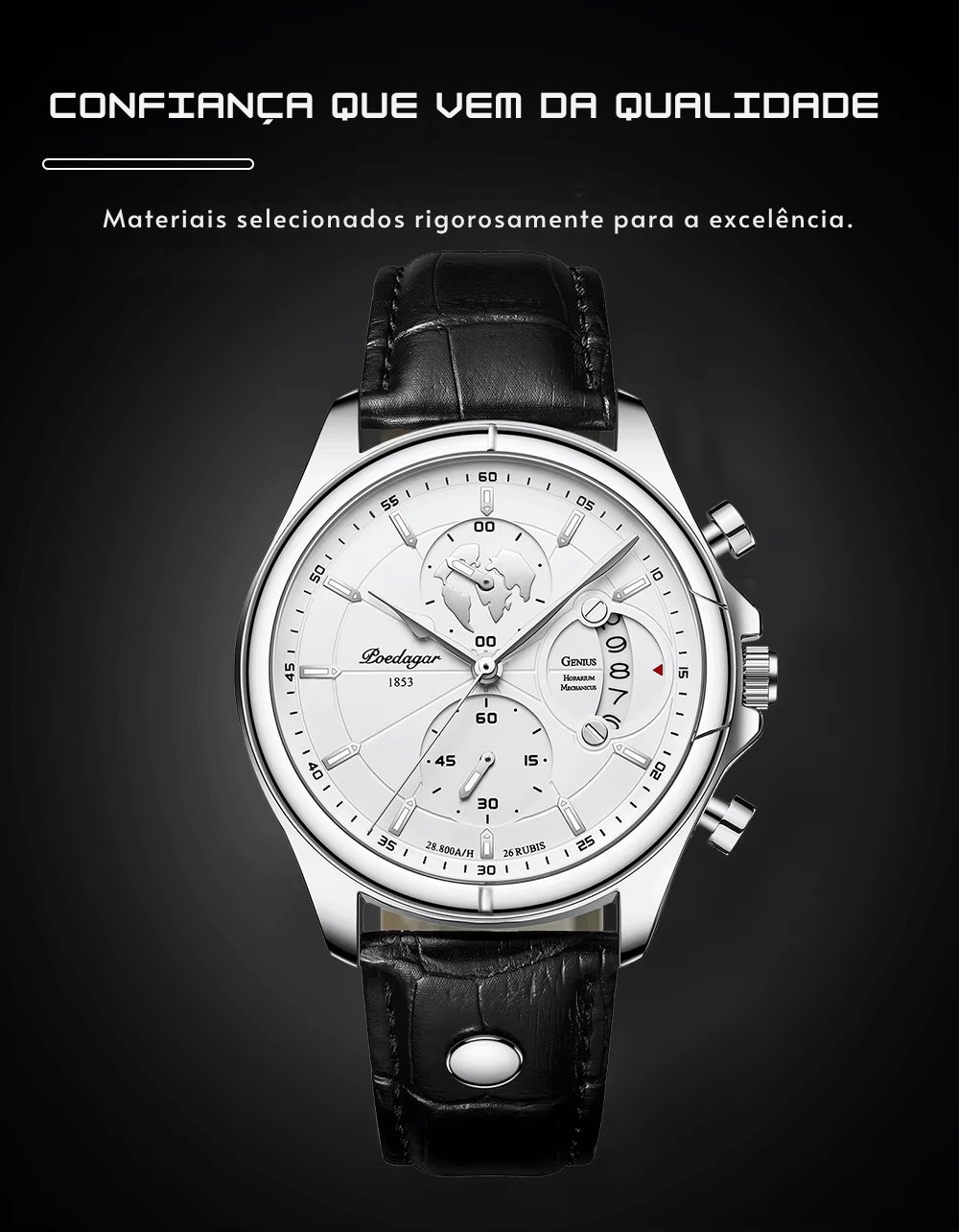Relógio Genius Limited Couro 41mm