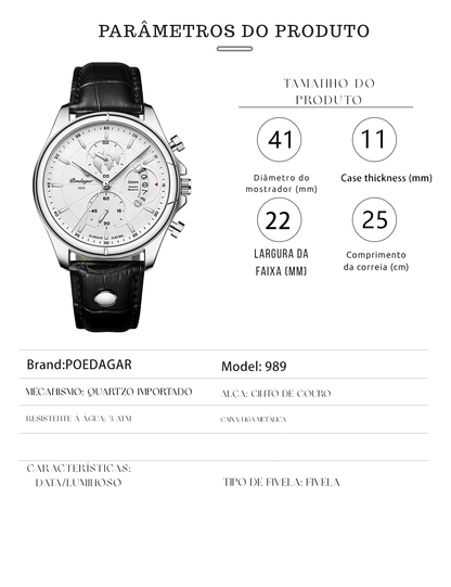 Relógio Genius Limited Couro 41mm