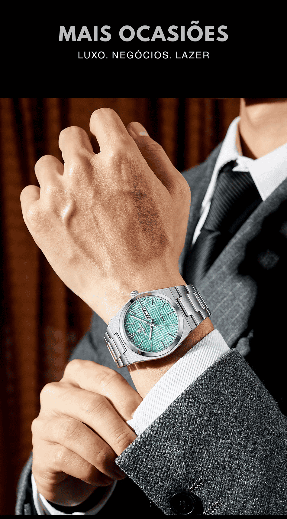Relógio Aldridge Classic Monocromático 41mm