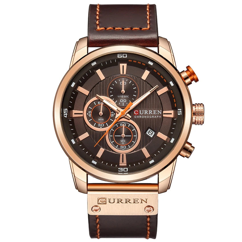 Relógio Valkyrie Curren 46mm Couro Suiço