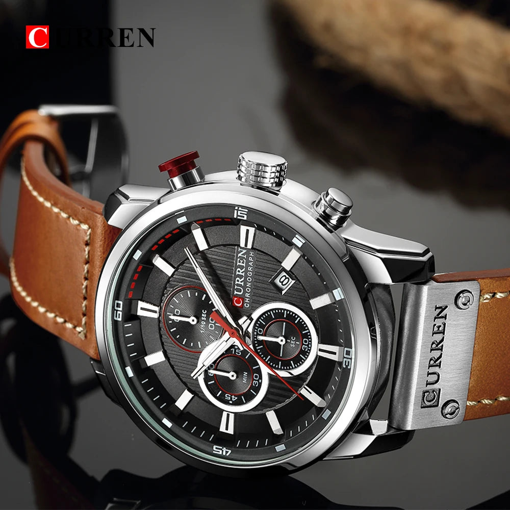 Relógio Valkyrie Curren 46mm Couro Suiço