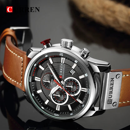 Relógio Valkyrie Curren 46mm Couro Suiço