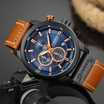 Relógio Valkyrie Curren 46mm Couro Suiço
