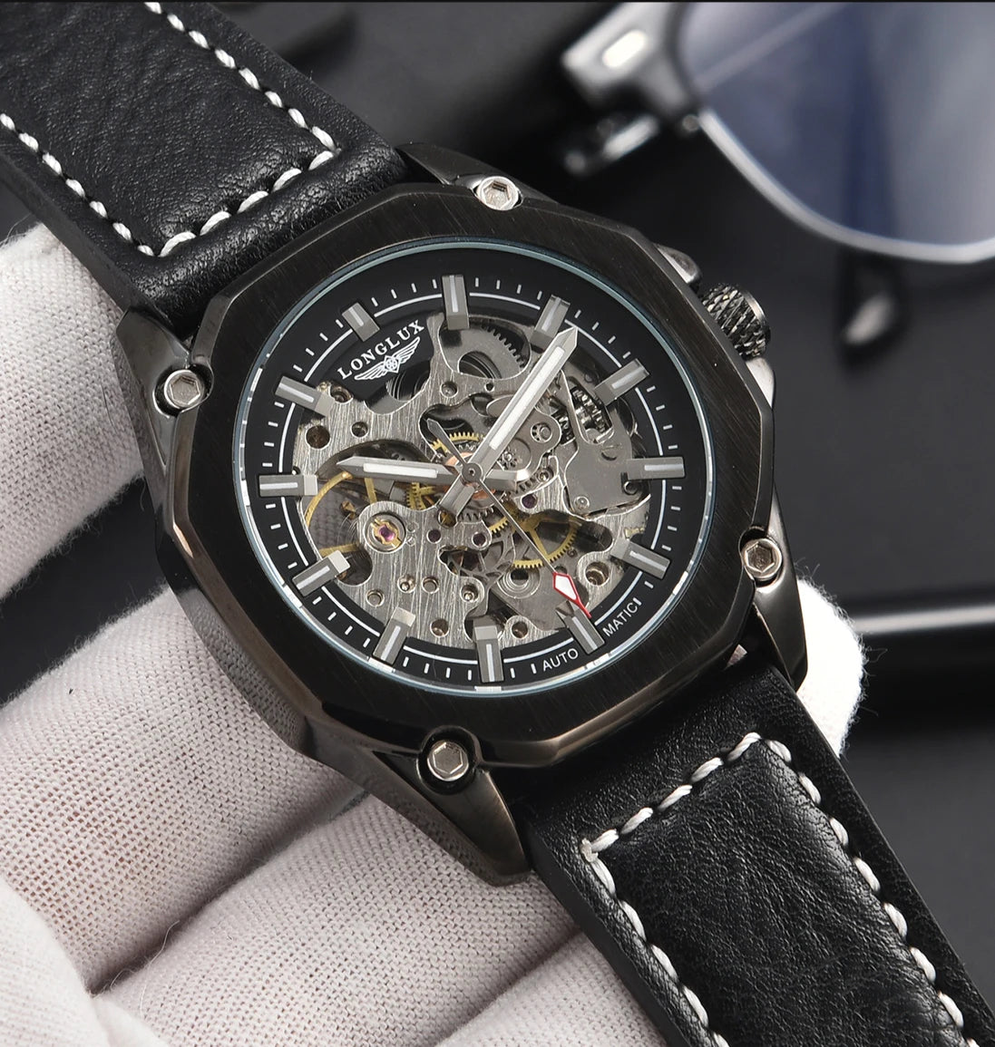 Relógio Sterling Automático Couro 44mm