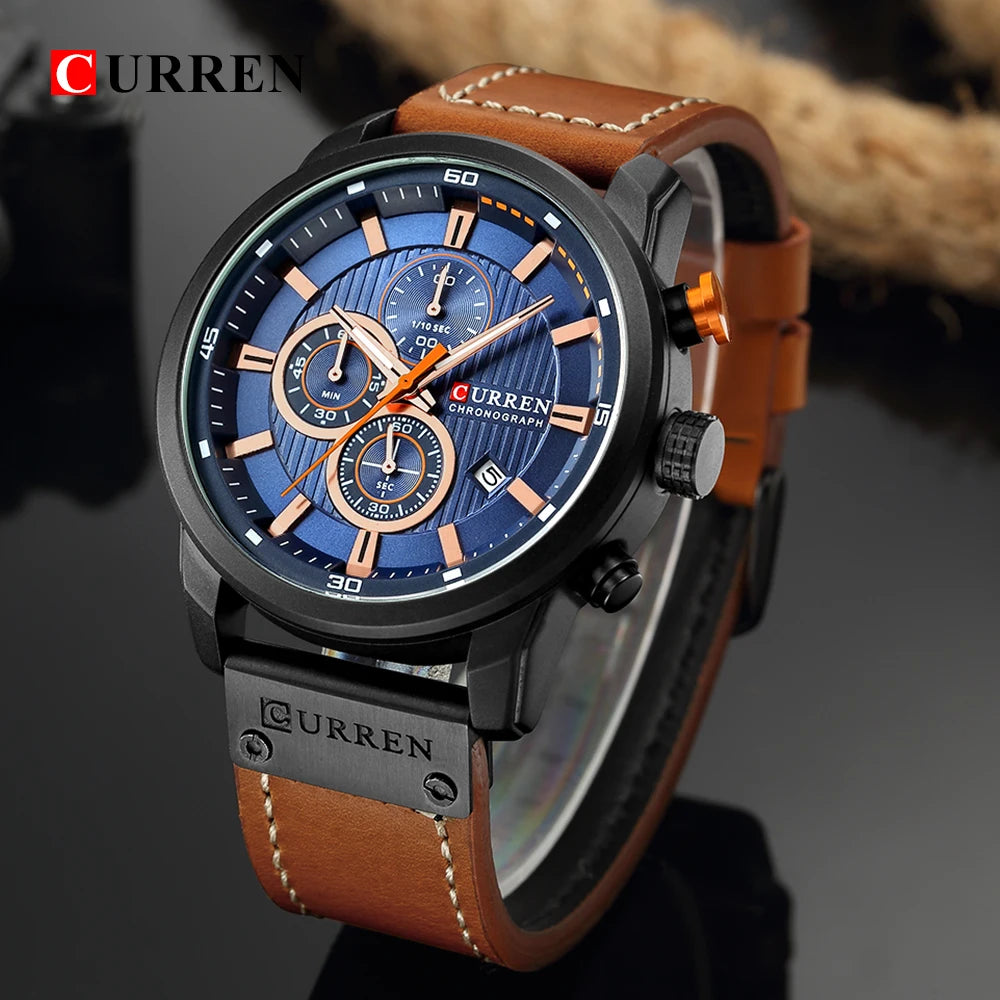 Relógio Valkyrie Curren 46mm Couro Suiço