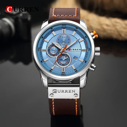 Relógio Valkyrie Curren 46mm Couro Suiço
