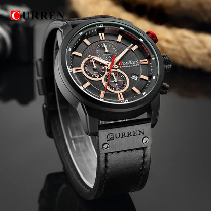 Relógio Valkyrie Curren 46mm Couro Suiço