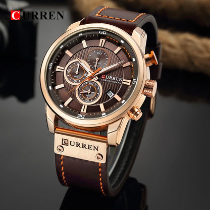 Relógio Valkyrie Curren 46mm Couro Suiço