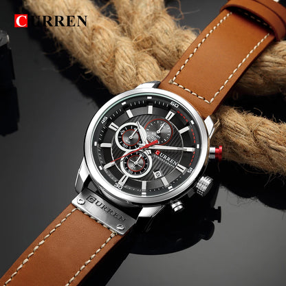 Relógio Valkyrie Curren 46mm Couro Suiço