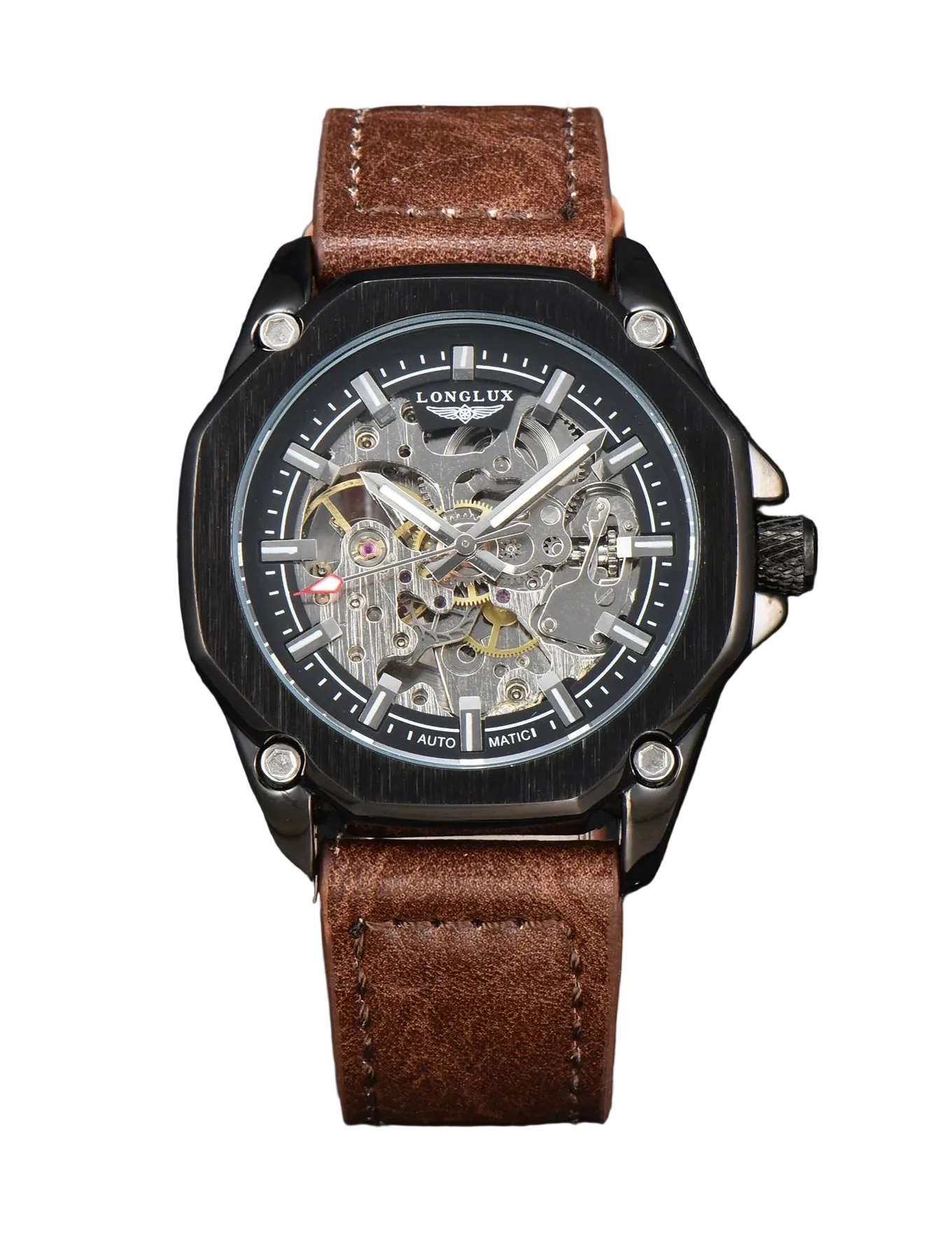 Longlux Couro 44mm Vieira Outlet Brasil
