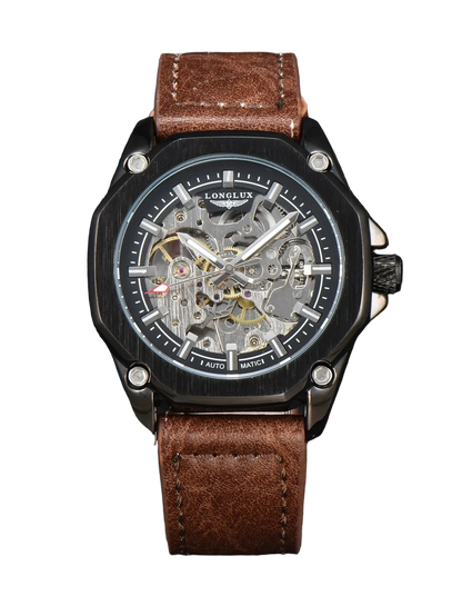 Longlux Couro 44mm Vieira Outlet Brasil