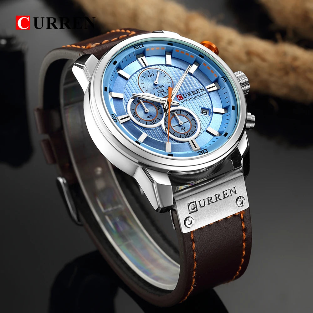 Relógio Valkyrie Curren 46mm Couro Suiço