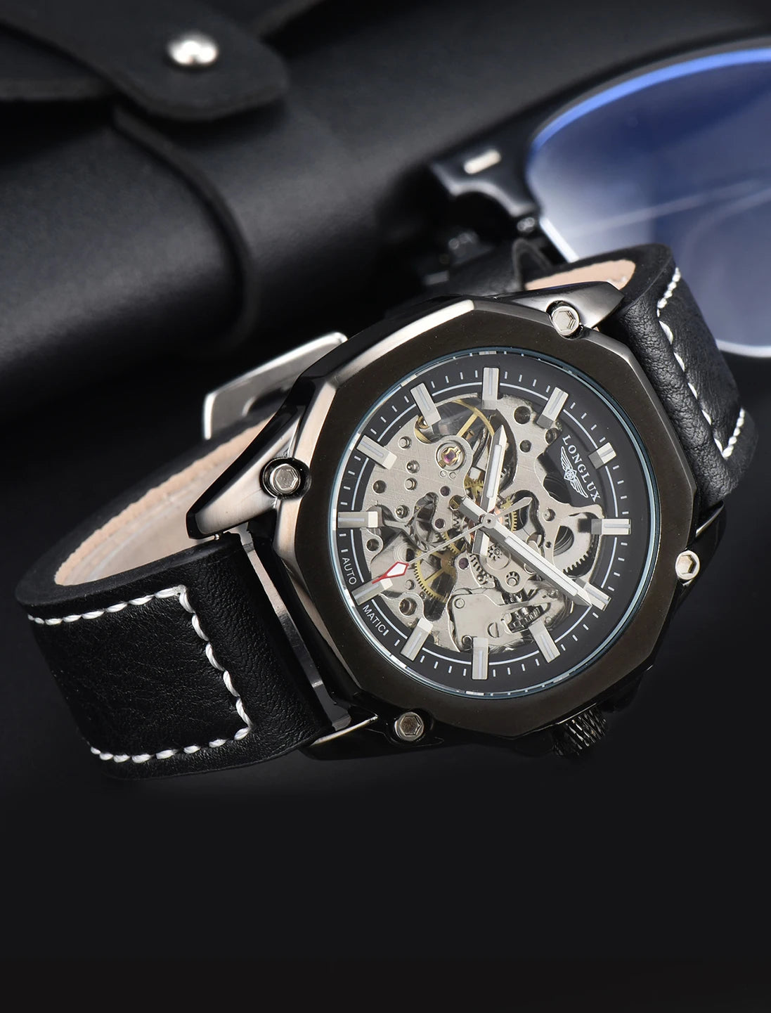 Relógio Sterling Automático Couro 44mm