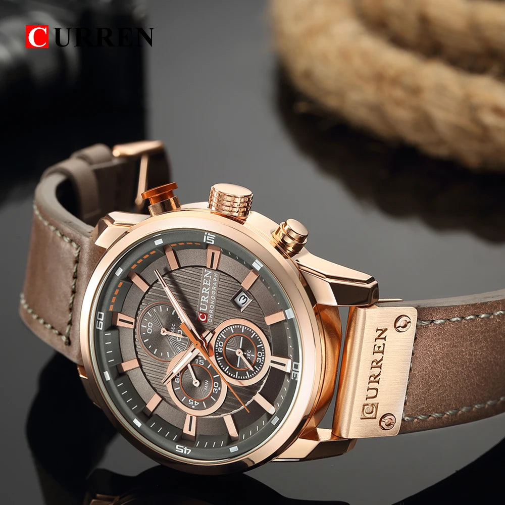Relógio Valkyrie Curren 46mm Couro Suiço