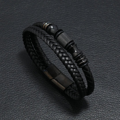 Bracelete Charm Black Couro Vieira Outlet Brasil
