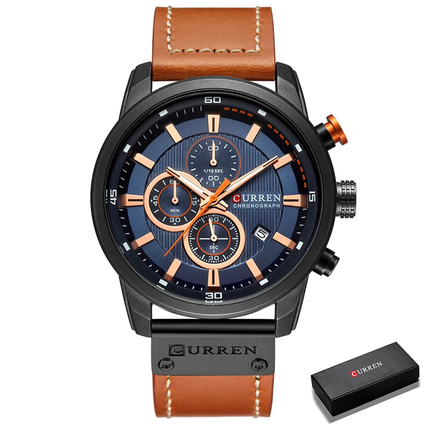 Relógio Valkyrie Curren 46mm Couro Suiço
