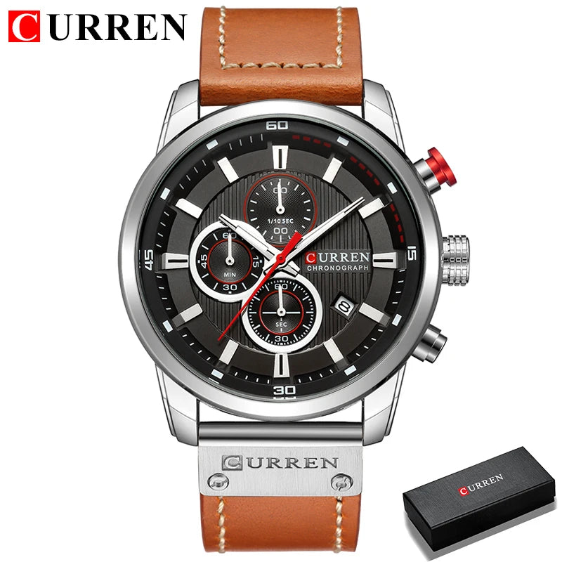 Relógio Valkyrie Curren 46mm Couro Suiço