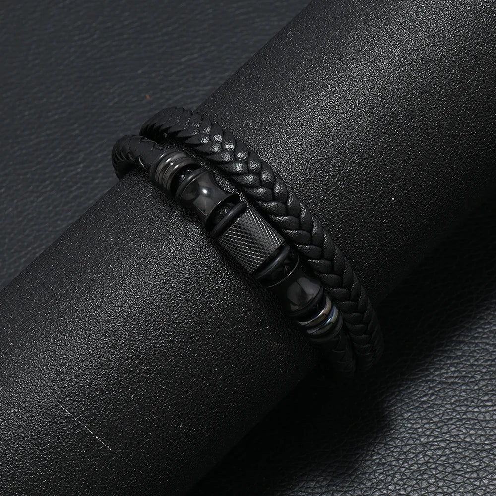 Bracelete Charm Black Couro Vieira Outlet Brasil