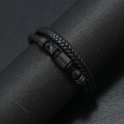 Bracelete Charm Black Couro Vieira Outlet Brasil
