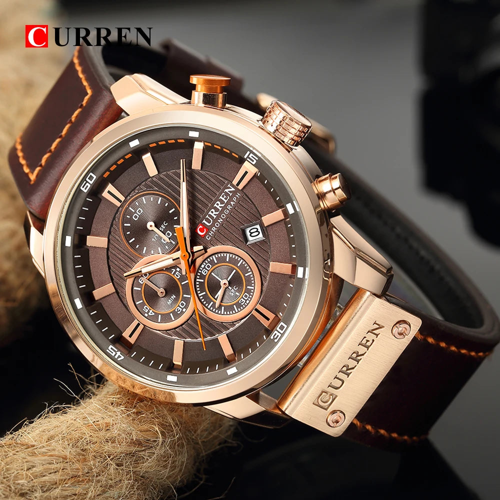 Relógio Valkyrie Curren 46mm Couro Suiço