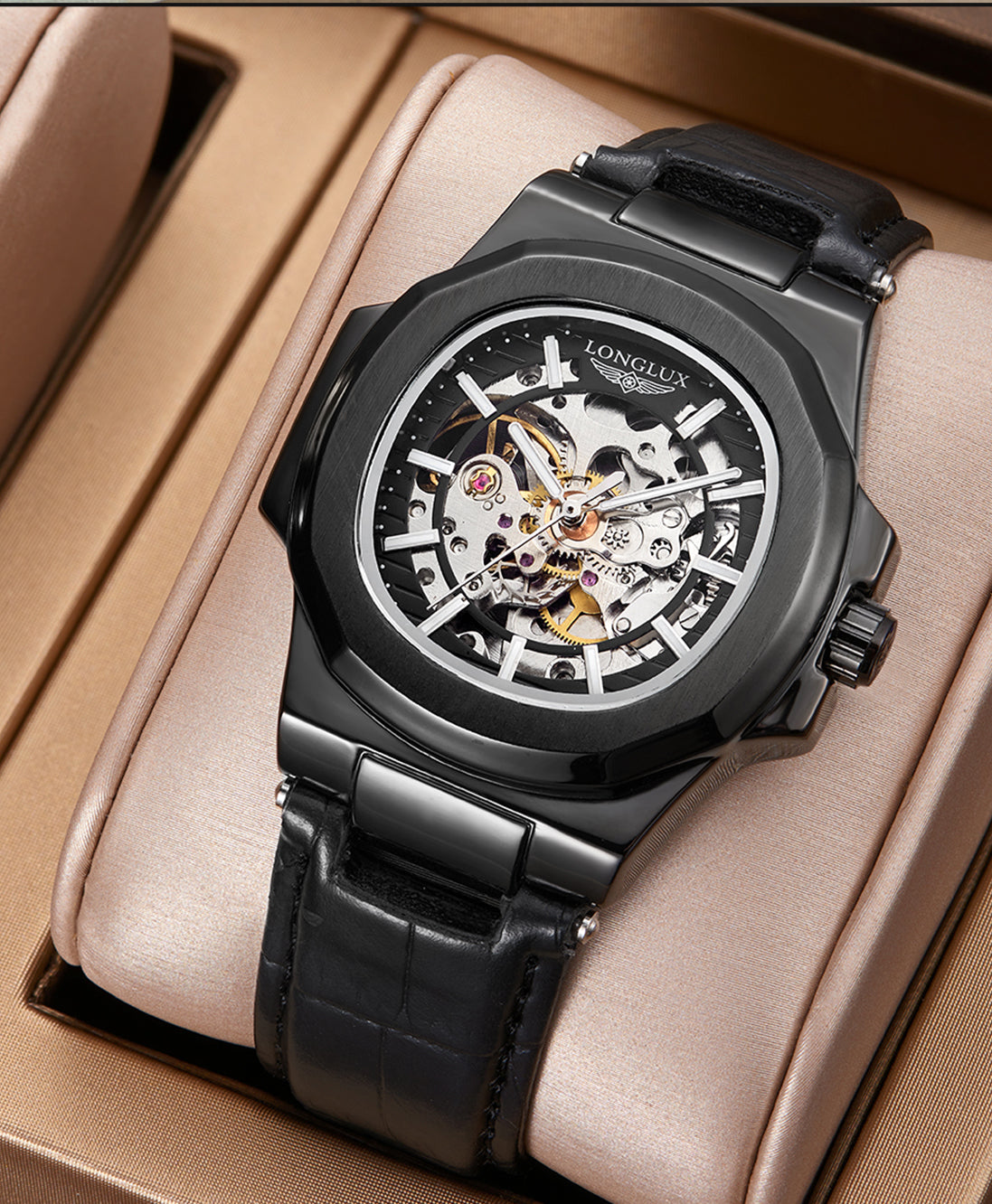 Relógio Sterling Automático Couro 44mm